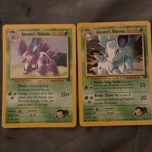 Giovanni’s Nidorino Pokémon card - rare